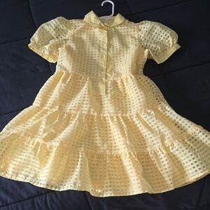 Janie and Jack Yellow Gingham Dress